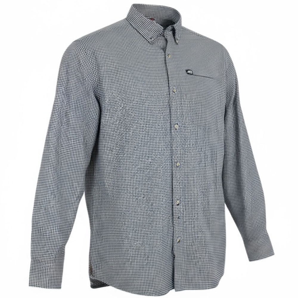 The North Face Blue Check Performance Button-Up Shirt | Size Medium